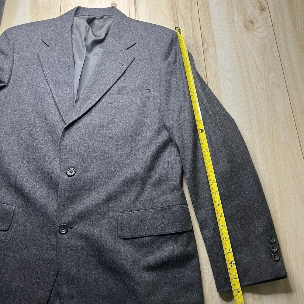 Christian Dior Monsieur Wool Flannel Sports Coat  2 Button Blazer Gray Mens 42R